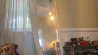 Male Solo Porn Masturbating in my Roommate’s Room in Front of Mirror