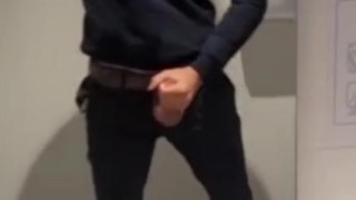horny jerks off in workplace toilet