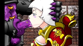 girl sucked cock and got cum all over her mouth - hentai porn game