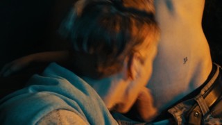 Two students decide to have fun after studying