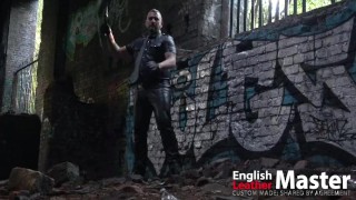 Leather Master takes you to ruins to practice bullwhipping on you POV PREVIEW