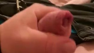 Uncut cock solo quick wank