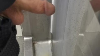 Quick urinal stop at work