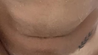 ASMR - Young virgin jerking off in the shower and moaning close to camera