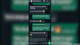 Chat de WhatsApp con mi mucama termina en sexo anal con CREAMPIE