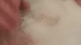 Jerking off in bathtub