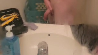 Fit boy playing with himself