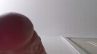 Anally fucking my 18 inch extremely thick dildo