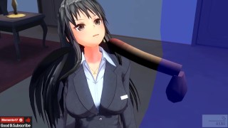 無修正エロアニメ　耳舐めボイスASMR　きれいな先輩が手こき、フェラ、騎乗位　イヤホン推奨