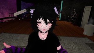goth stranger sucks and fucks you at VR party