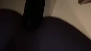 Solo Twink getting stretched by black dildo