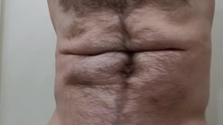 HUNG HAIRY HUNK FLEXING!