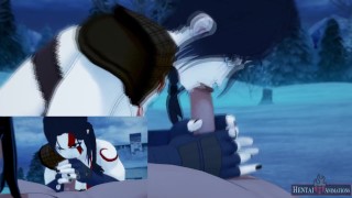 Kratos (Female) Tries a Very hot Cock in the Middle of the Cold Ragnarok - Hentai Hot Animations