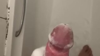 TEEN STROKES BBC IN THE SHOWER