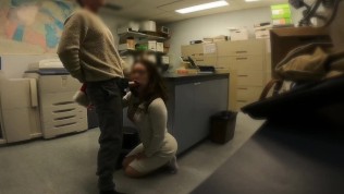 CAUGHT fucking my boss in the storage room at office Christmas party