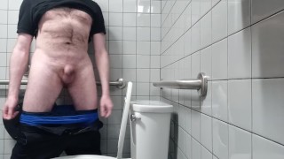 I Take a Long Hard Piss in the Toilet and then Play with my Erection
