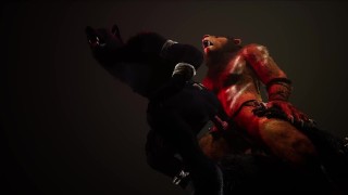 Furry threesome Anal 3D