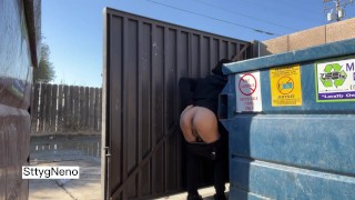 Hot young man is filmed naked in different parts of the city
