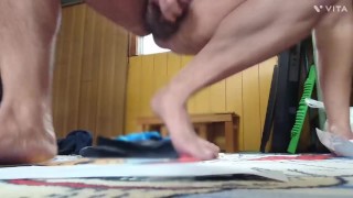 【主観動画】ギリギリモザイク　日本人男性 40代のオナニー射精動画