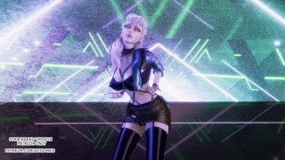 [MMD] CL - Tie A Cherry Evelynn Sexy Kpop Dance League of Legends KDA