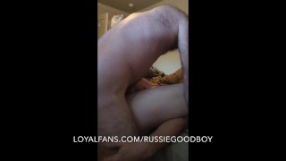 grey hairy step daddy in bath robe, big hard dick fucks his boy raw