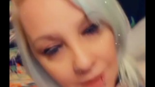 Huge tits wife fucking and swallowing cum