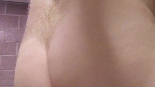 My pale bum in gym