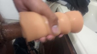 Using my FLESHLIGHT to milk my DICK