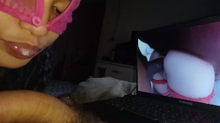his dick is throbbing in my mouth because of how horny he is for in this whore from porn🍌🍑💦🤤