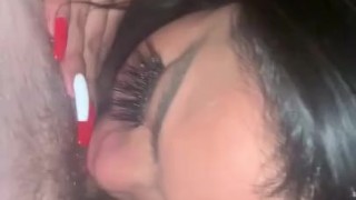 Deepthroating Chubby Asian Milf