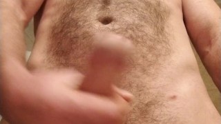Jacking off with a big cumshot