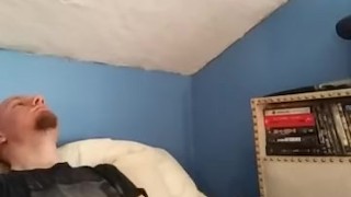 Cute Guy Covers His Shirt in Cum