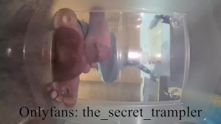 Cock and balls puncaked under glass 2 (preview, full video on Onlyfans) cock and ball trampling