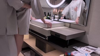 【NTR/イチャラブSEX】ホテル着いてすぐに洗面所でイかされて甘々セックス 人妻さん連続イキ　個人撮影 素人 寝取られ 乳首 女性向け 若妻 痴女 むっちり NTR おっぱい イク瞬間 パイパン H