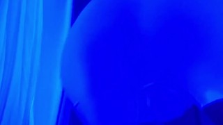 Showing feet in blacklight