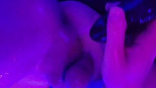 Trap Trying to Aim Toy with Tied Up Cock