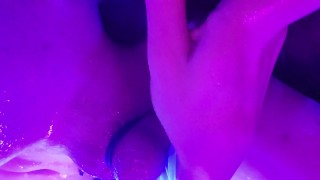 Trap Trying to Aim Toy with Tied Up Cock