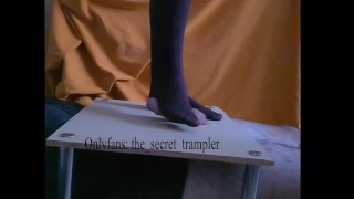 Nylon cock trampling board (preview, soon on onlyfans)