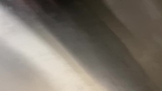 Running to gas station restroom desperate pissed in urinal and on floor moaning relief