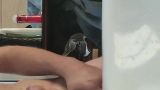 Mascule masturbation with toy