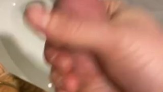 Almost Caught School Toilet (ruined hands free cum)