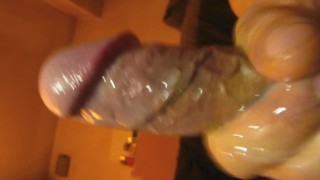 Cumshot from side angle