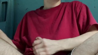 Young Stud Jerks Off and Cums in Work Van | Anguish Gush