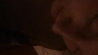 Cumshot in his own face