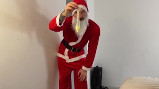 Santa brings you a cum filled condom for Christmas