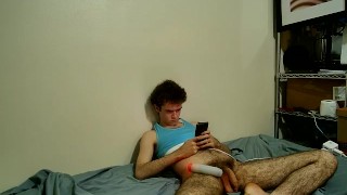 Cross legged homemade vibrator play