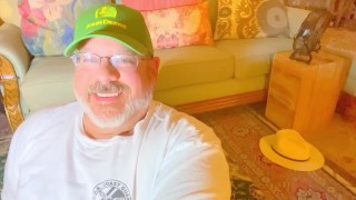 Biggest tummy play makes daddy cum hands free