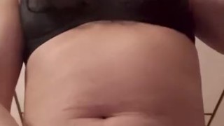 Sissy CD sucks dildo, quickly cums and eats own cum off of the dildo