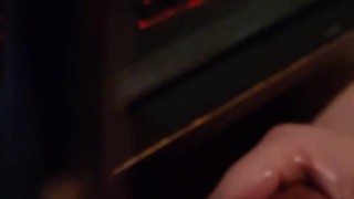 Small dick busts a slow-motion nut, 6 ropes! SIX SHOOTER!!!