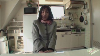 Asian brunette fucked in POV and left with a creampie